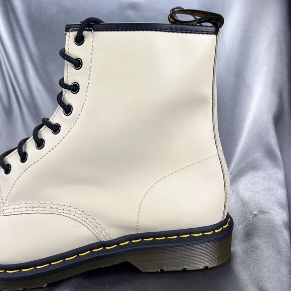 DR. Martens 1460 Boots Men's 14 Cream Combat Smooth Leather 31008 90's Grunge - Picture 8 of 17